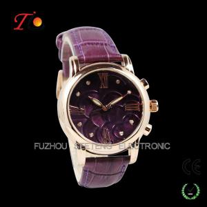Wholesale Colorful leather band lady fashion gold watch with UAE style for promotion from china suppliers
