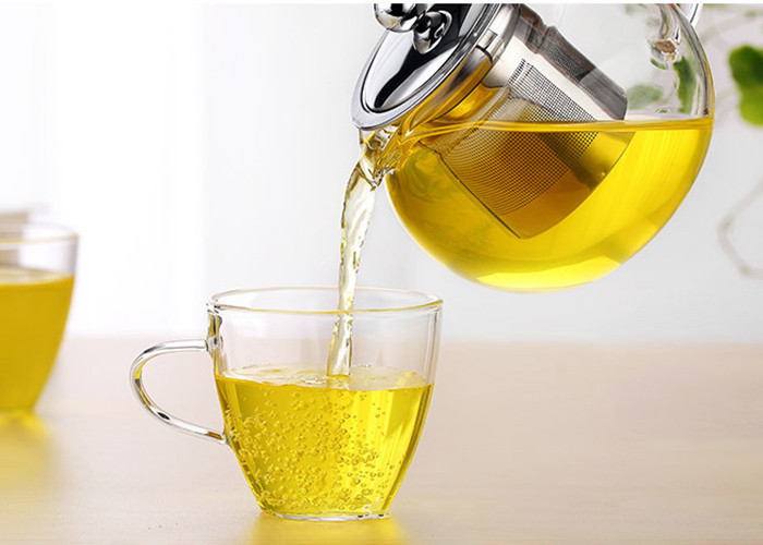 Pyrex Coffee Heat Resistant Glass Teapot , Borosilicate Glass Tea Kettle