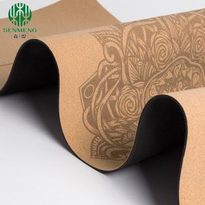 Wholesale Natural Private Eco Friendly Custom Anti Slip Cork Yoga Mats with Dynamic Rebound from china suppliers