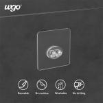 WGO Transparent Sticky Buckle Stick On Shower Shelf Wall Broom Holder Adhesive