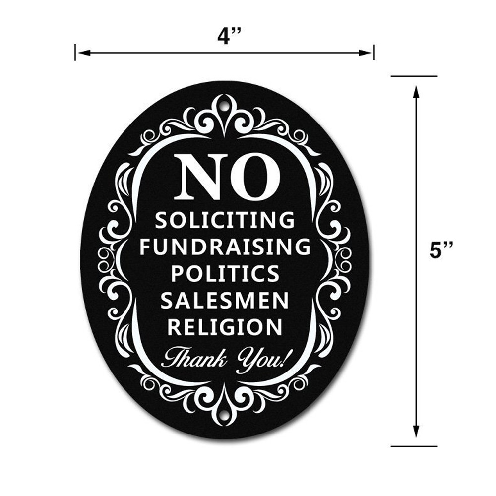 ISO9001 No Soliciting Custom Reflective Sign Board For Home Safety