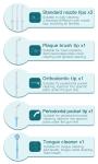 Combo Electric Toothbrush IPX4 Countertop Water Flosser Teeth Whitening 600ml