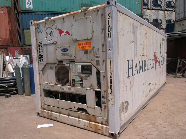 20ft Used Refrigerated Freezer Container in Dubai External Dimensions 6058x2438x2591mm and Customized