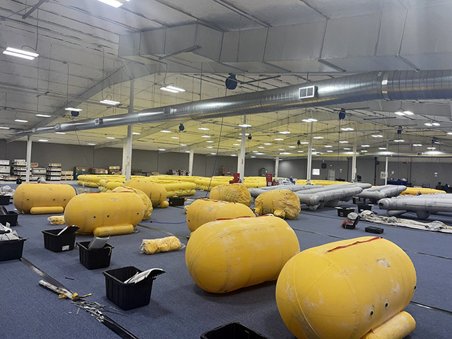 Inflatable Marine Salvage Airbags For Lifting Boats Yellow Color
