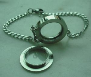 Wholesale New DIY 316L Stainless Steel Round Shape Floating Glass Locket Bangle Bracelet LPB06 from china suppliers