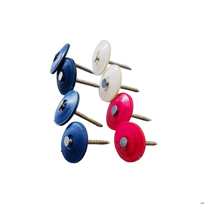 Roofing 12 Gauge Plastic Cap Nails Ring Shank