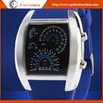 Black Red Blue Unisex Watches OEM Watch Customized Logo Design LED Display
