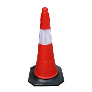 Wholesale 750mm Orange Reflective Warning Traffic Cone With Rubber Base from china suppliers