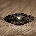 UFO Shades Rattan Lamp Creative Chinese Style Pendant Lights Wooden Suspension