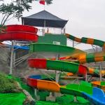 Colorful Open Body Amusement Park Water Slide Swirly Water Slide Anti UV