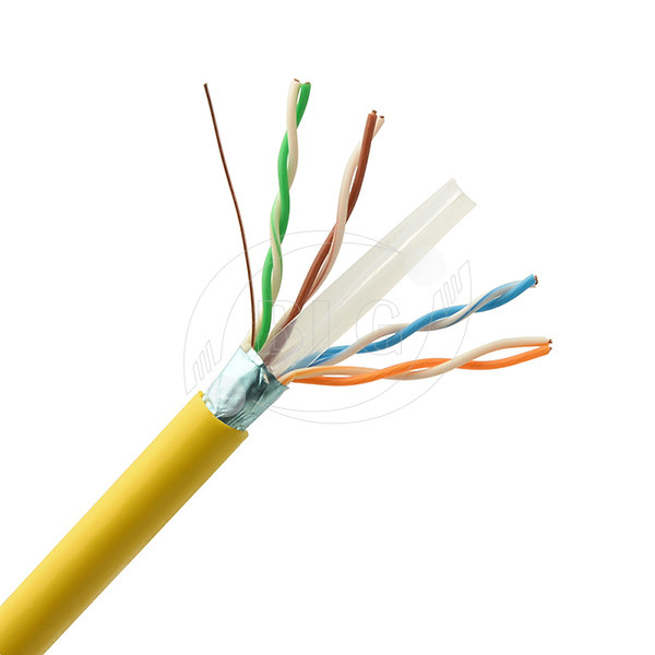 Full Solid Bare Copper Cat6 Lan Cable For Data Networking HD PE Insulation