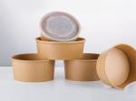 Natural Kraft Grease Resistant Brown Paper Bowls Food Grade 100% Eco - Friendly
