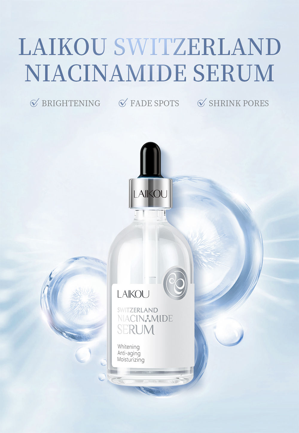 Skincare Product Facial Serum Whitening Lightening Face Nicotinamide Retinol Serum Hyaluronic Acid Serum