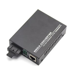 Wholesale 10/100/1000Mbps Fiber media converter SM Duplex SC 20km with DC power from china suppliers