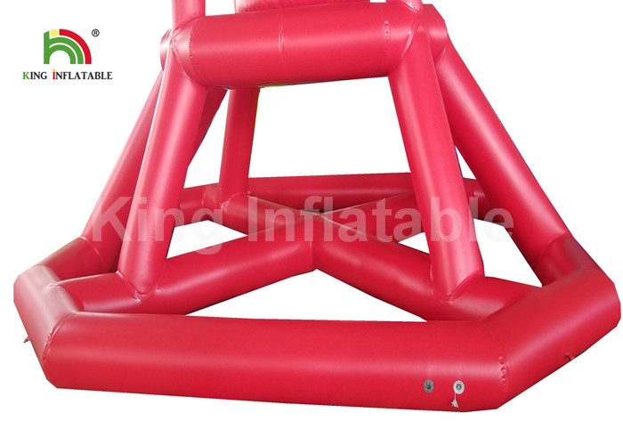 Waterproof 5 x 5 x 4.5m Lifeguard Tower Hand Painting Blow Up PVC Tarpaulin Water Toy
