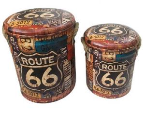 China ISO9001 Custom Tin Cans Home Office Metal Bar Storage Stool Ottoman on sale