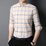 100% Cotton Plaid Western Fashionable Mens Shirts Half Long Sleeve Plus Size In