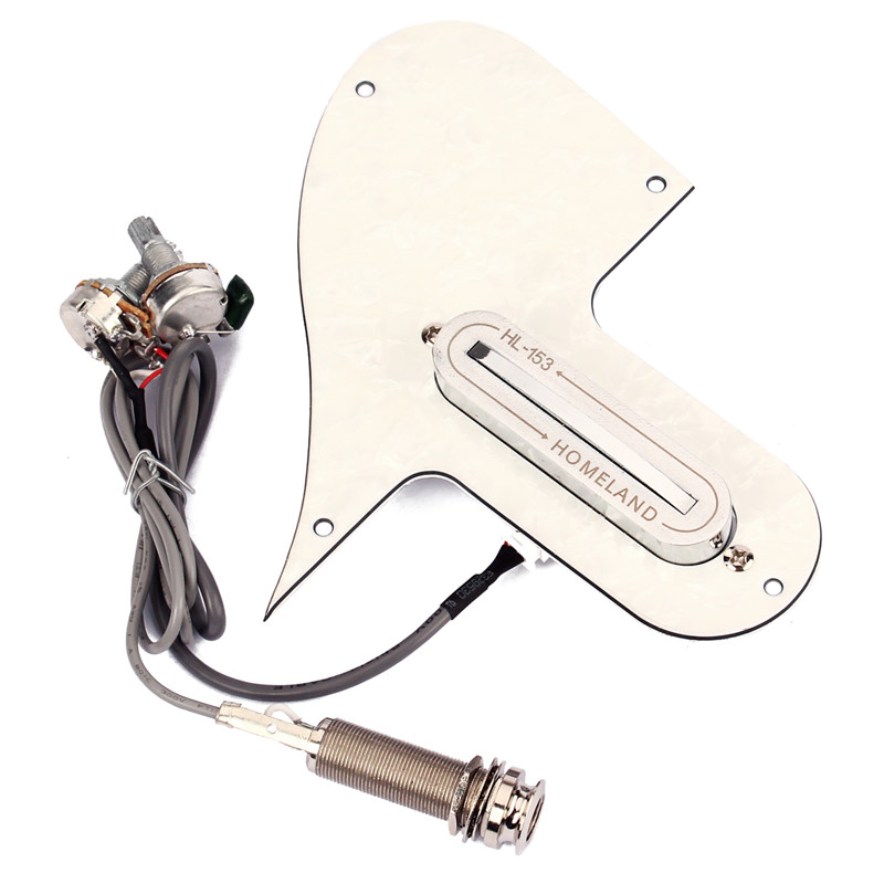 Plastic Cover Single Coil Mandolin Pickup Pickguard Pickups 3 Ply