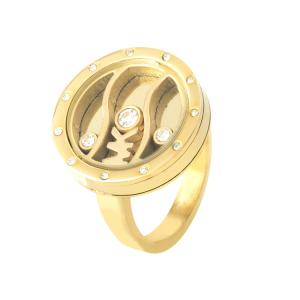 Wholesale 18K Gold Plated Ring Stainless Steel, Diamond Customized Engraved Couple Ring from china suppliers