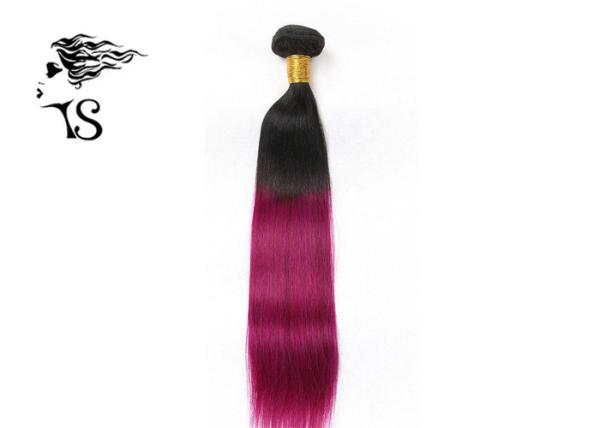 Black To Purple Ombre Hair Extensions 7A 100% Indian Virgin Hair Extensions