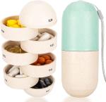 Cute Pill Organizer 7 Day, Weekly Pill Cases Box Waterproof MoistureProof,Travel