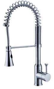 Wholesale Commercial One Handle Brass Kitchen Sink Water Faucet / Deck Mounted Chrome Mixer Taps from china suppliers