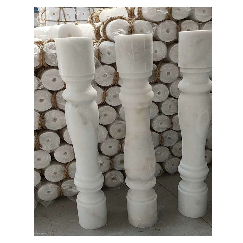 Stair Railings Handrails White Marble Stone Granite Railing Handrail Stone Balustrade