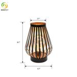 8.7" Battery Powered Outdoor Black Metal Table Lamp LED Commercial Light
