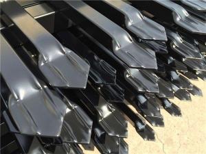 Wholesale Steel Tubular Garrison Security Fencing Panels 2.1mtrs x 2.4mtrs Stain Powder Black from china suppliers