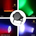 Non Waterproof 54pcs 3W RGBW LED Par Can Lights For Wedding Event Disco Party