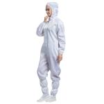 White Stand Collar ESD Anti Static Jumpsuit Clean Room Jumpsuit