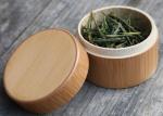 Round Birch Bark Balsa Box Natural Wood Color , Wooden Tea Bag Gift Box