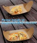 Disposable brown kraft paper boat paper food tray,Latest design food grade