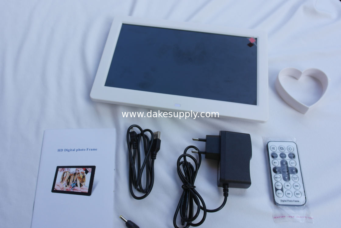 10" digital photo frame remote control super thin 16:9 ratio Support MP3/4 for advertisement or gift