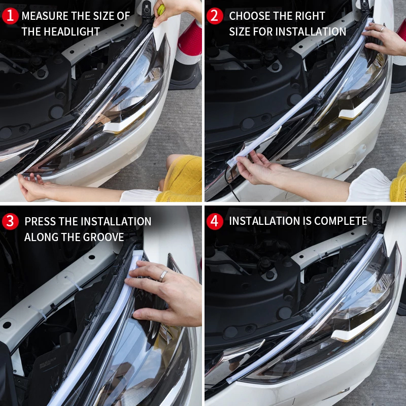 30cm 45cm 60cm Car Daytime Running Light LED DRL Strip IP65