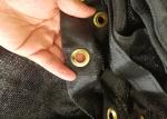 Black Webbing Home Privacy Fence Netting With Nylon Tie / Brass Grommets 80% -