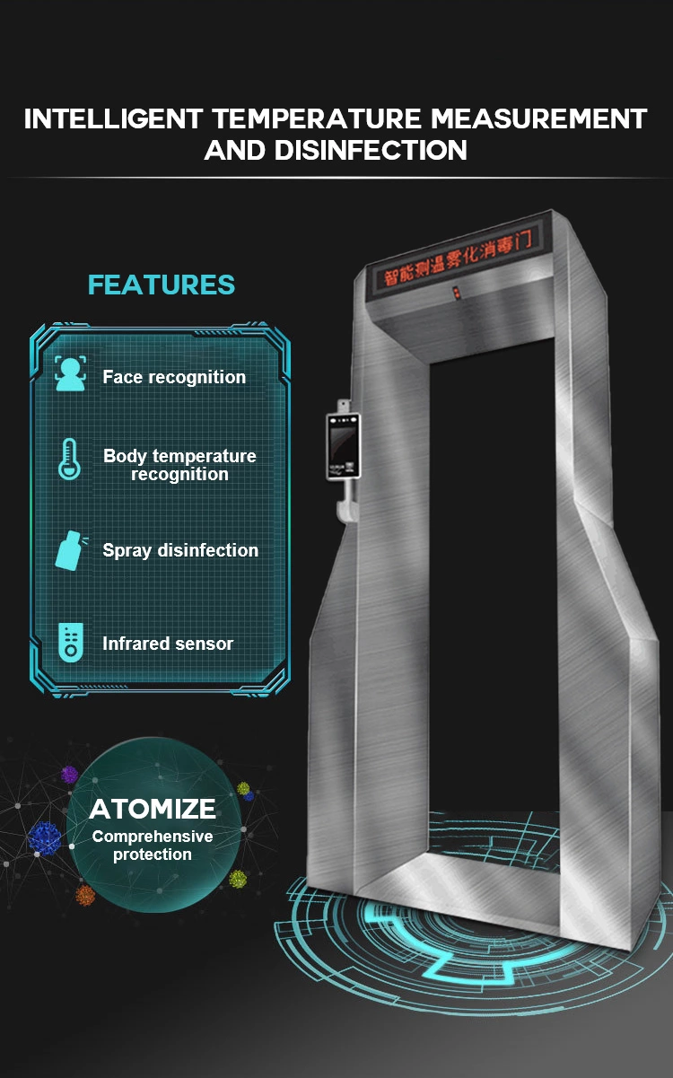 Body Temperature Recognition Disinfection Door , Gas Sterilization Equipment