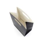 Custom Print Black Boutique Gold Hot Foil Paper Bag With Die Cut Handles