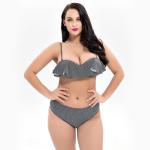 Plus Size Two piece Swimsuit colorful Swimsuit Women Push up 1930