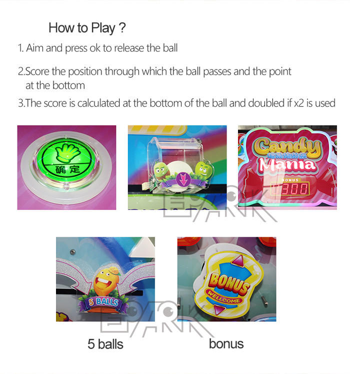 Luxurious Redemption Ticket Coin Operated Arcade Machine Candy Mama Prize Win