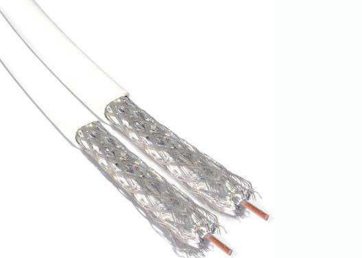 Digital TV Coaxial Cable , Rg59u Twin Coaxial Cable Dual Al Foil + Al-Mg Wire
