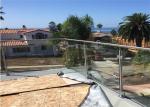Outdoor Terrace Stainless Steel Glass Balustrade 316SS Post Glass Railing Modern