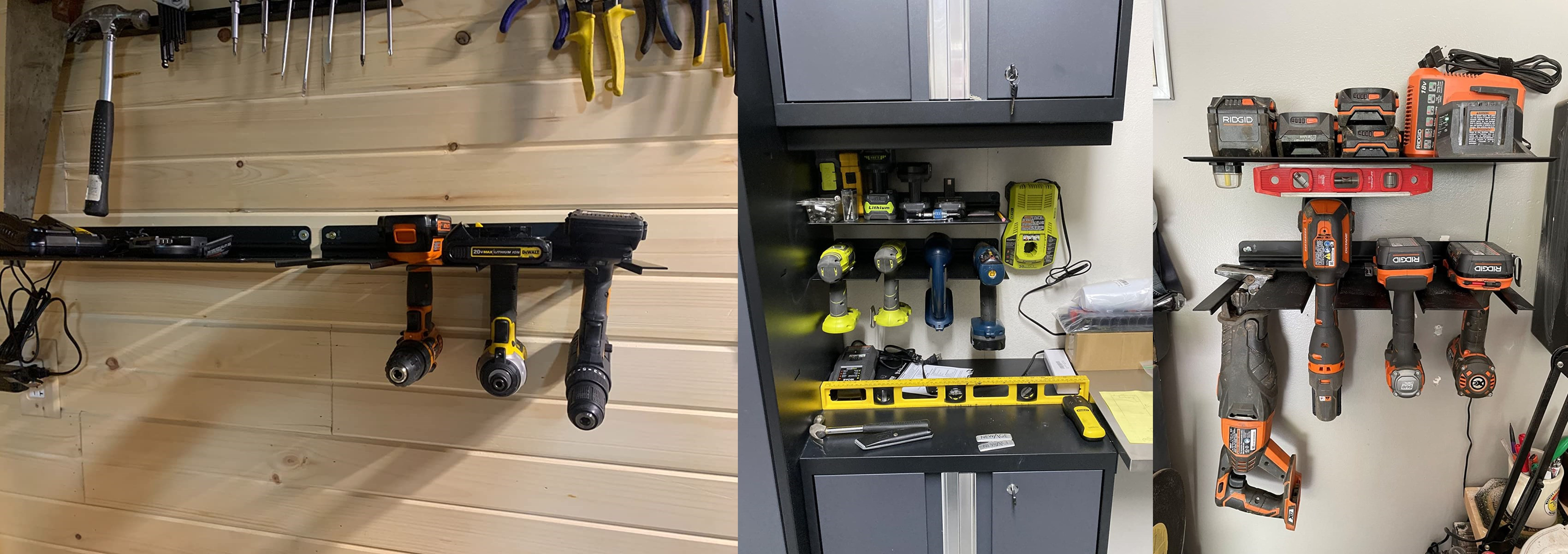 Cordless Drill Tool Holder Organization Storage Ra Garage Tool Storage Rack Wall Mount
