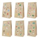 DIY Sticker 70g Kraft Paper Food Packaging Paper Bag For Bread 11g/Pcs