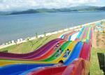 Multi Color Commercial Fiberglass Water Slides Outdoor Play Equipment