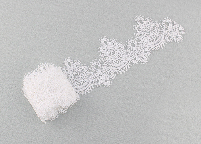 6cm Width Water Soluble Lace Polyester Lace For Clothing Azo Free
