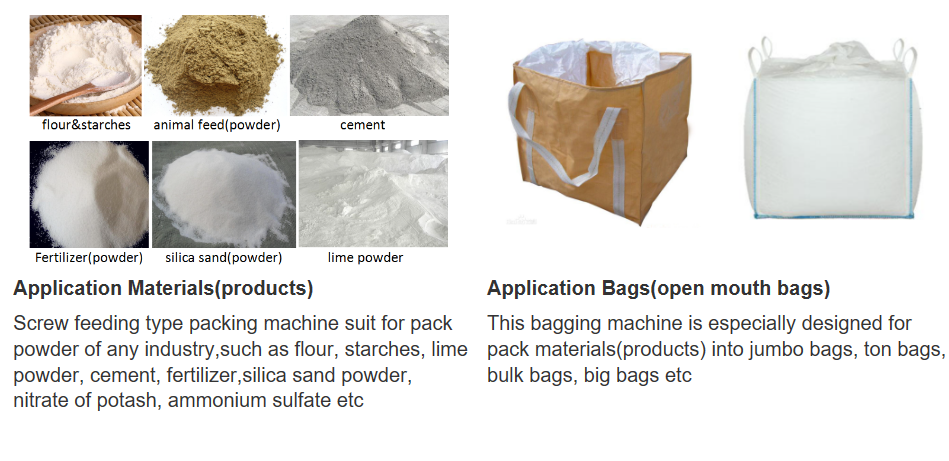 Limestone Powder FIBC Bulk Bag Filling Equipment ISO9001 Certificate