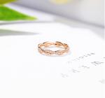 Moissanite Rings Interwoven Tail Grass Wedding Rings 18K Gold Diamond Rings