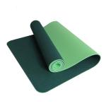 hot sale dark green/mint TPE yoga mat