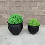 Fiber Clay Flower Pot Small Size Bowl Planter Box For Indoor Outdoor Home Garden